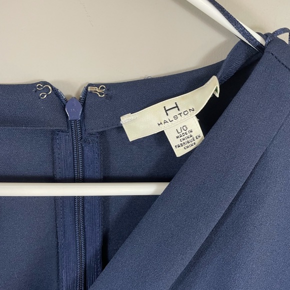 Halston navy blue jumpsuit - Picture 9 of 9